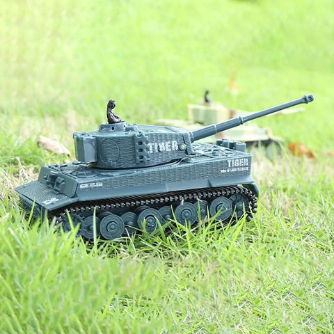 One To Seventy Two Scale Ready To Run Mini Tank RC German Tiger WW2 Battle Tank Easy Model Two Point Four Gigahertz Frequency
