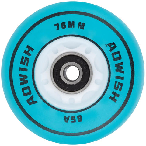 Dope Light Up Inline Skate Wheels With LED Lights No Batteries Needed Powered By Centrifugal Force Flashing Roller 76mm Blue