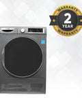 Killer Compact Washing Machine With 2.2 Cu Ft Auto Sense Water Level Detection 1400 Rpm Spin showing sleek titanium frame and LED panel.