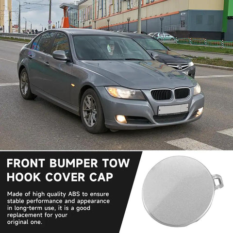 BMW Front Bumper Tow Hook Cover Cap For 328i 328i XDrive 2009 2012 And 335i 335i XDrive 2009 2011 Silver Replacement Eye Hole Cap