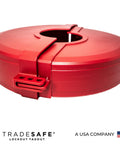 Gate Valve Lockout Kit For Six And A Half To Ten Inch Valves Heavy Duty Lockout Gear Red Tagout OSHA Compliant Impact Resistant