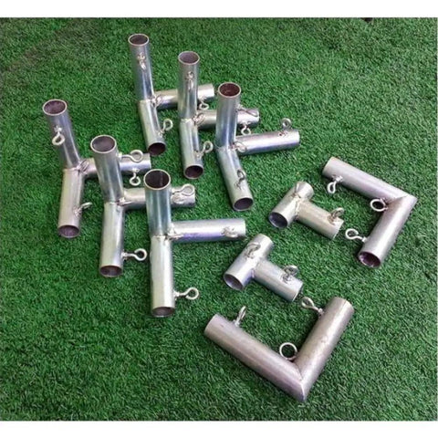 Outdoor Golf Frame Corner Kit For 10L By 10W By 10H Modular Frames Corner Pieces Only Poles Not Included on grass