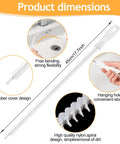 Flexible Drain Cleaning Brush That Clears Sink Clogs Straight Up Fast Long Handle Pipe Snake 17-inch length with flexible design and handle.