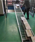 Light Duty Conveyor With Unpowered Roller Slides, 2.5cm Galvanized Steel Rollers, Sturdy Frame, 40cm By 120cm, Perfect For Material Handling And Warehouse Use, Easy Load And Unload, Built To Haul, Durable Rust Resistant Build, with boxes
