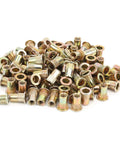 Badass Heavy Duty Zinc Coated Rivet Nut Kit Including One Hundred Assorted Sizes For Quick Automotive Repairs And Tough Metalworking Diy Hardware Projects, assorted rivet nuts.