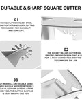Close-up of durable stainless steel slot cutter showing sharp square design for oscillating multi tools