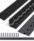 Four Pack 30 Inch Heavy Duty Piano Hinge Tough As Nails Continuous Hinges In Matte Black 304 Stainless Steel with screws