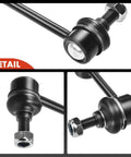Front And Rear Sway Bar End Link Kit For Honda CR-V 2007 To 2016 Beefed Up Stabilizer Links With Grease Packed For Smooth Operation Tougher Durability And Quick Install, black steel link close-up