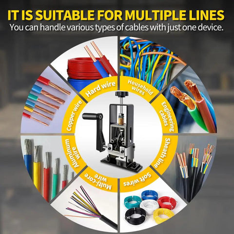 Manual and Drill Driven Copper Wire Stripping Machine for Fast Scrap Wire Removal, suitable for multiple wire types.