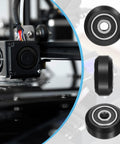 10 Pack POM Roller Wheels For 3D Printer Gantry And V Slot Tracks Dope High Speed Pulley Wheels With 625-2RS Double Shield Bearings Low Noise Durable Black CNC Upgrade, 24mm wheel on 3D printer gantry