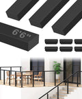 Pro Grade Matte Black Cable Railing Handrail Four Pack 6 Feet 6 Inches Solid Stainless Steel Tubing on deck with rail system.