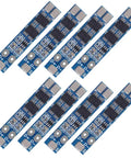 Heavy Duty 2S 7.4V 8.4V 8A 18650 Charger Pcb Bms Protection Board For Li Ion Batteries set of 8 blue circuit boards for DIY projects.