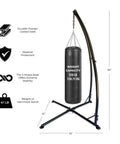 Durable Outdoor Hammock Swing Stand With Rust Resistant Steel showing 82-inch height and sturdy X base design