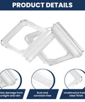 35 Pack Window Screen Pull Tabs In Frosted Clear With Universal Spline Grooves For Hassle Free Home Fixes And No Sweat DIY Maintenance That Really Delivers The Goods, showing UV resistant plastic clips.