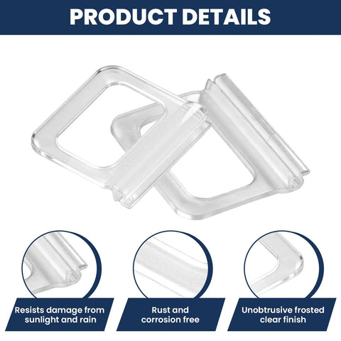 35 Pack Window Screen Pull Tabs In Frosted Clear With Universal Spline Grooves For Hassle Free Home Fixes And No Sweat DIY Maintenance That Really Delivers The Goods, showing UV resistant plastic clips.
