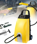 Heavy Duty Commercial Steam Cleaner 3000W High Temp Machine For Kitchen Car Upholstery Tile Grout AC Clean in use with attachments.