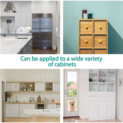Level Up Your Kitchen With These 10 Piece Yellow Ceramic Cabinet Knobs Round 1 5 Inch Drawer Pulls Including Heavy Duty Screws And Snazzy Durable Porcelain Construction For A Killer Home Upgrade, applied on various cabinets.