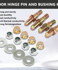 Door Hinge Roller Pin And Bushing Repair Kit For Chevy GMC 1999-2007 Trucks And SUVs Fits Avalanche Silverado Sierra Suburban Tahoe Yukon Escalade Replaces 19299324 And 89025539 Must-Have Durable 4-Hinge Fix, with pins, bushings, washers, and nuts.