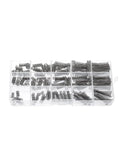 100 Piece Compression Springs Assortment Kit With 15 Sizes, Mini Stainless Steel Springs in clear plastic organizer case