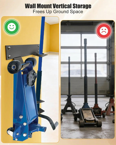 Heavy Duty Wall Mount Jack Stand Rack for Garage and Workshop Stainless Steel Floor Jack Holder with rust resistant build