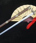 Training Sword For Martial Arts Practice With 39 Inch Stainless Steel Blade Full Tang Longquan Style Forged Rosewood Scabbard