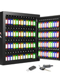 100 Key Lock Box With Anti Theft Safe Cabinet Beefy Steel Build Key Tags Wall Mount Key Organizer for secure management