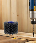 Wood Furniture Polishing Buffing Wheel 60 Grit Nylon Fiber Abrasive Drawing Wheel for Wood Doors Restoration with drill