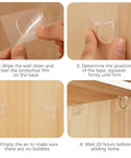 20 Pack Legit Heavy Duty Adhesive Shelf Brackets With Rock Solid Self Stick Backing For Kitchen Cabinets And Closets No Sweat tool-free install process steps.