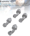 20 Piece 90 Degree Liquid Tight Connectors 1/2 Inch NPT Nylon Electrical Conduit Fitting Durable Nylon 6 for HVAC and mechanical tools.