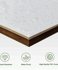 Close-up of white MDF panel with waterproof PVC surface, part of Sliding Barn Door 32 By 84 Inches. Scratch-resistant.