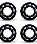 Set of four AXV055P turbine bearings, black outer rings with metal balls, pool vacuum replacement parts
