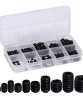 Must Have 200 Piece Internal Hex Drive Cup Point Grub Screw Set In Metric M3 To M8 With 10 Sizes And 5 L Wrenches Heavy Duty Carbon Steel