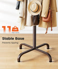 14 Hook Freestanding Coat Rack Stand For Entryway Hallway Bedroom And Office Metal Coat Tree Hat Rack with stable base