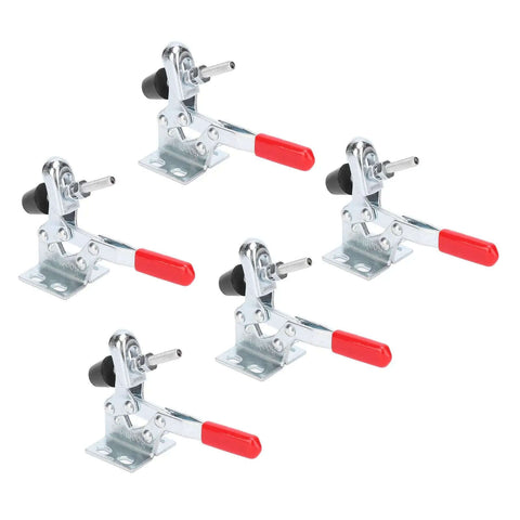 Set of 5 Quick Release Toggle Clamp Vertical Fixture For Welding And Machining, 30 Kg Clamping Force, 88 Degree Handle Opening