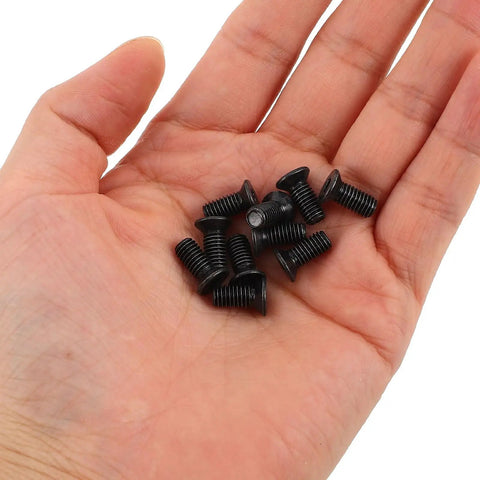 Electric Scooter Front Shock Absorber Screws Kit with Allen Wrench and Hex Key Stainless Steel Flat Head Screws in Black