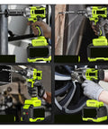 Gangsuqd Brushless Impact Wrench Cordless High Torque Electric Power Tool designed for car repair, truck, and scaffold work.