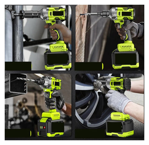 Gangsuqd Brushless Impact Wrench Cordless High Torque Electric Power Tool designed for car repair, truck, and scaffold work.