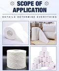 Heavy Duty Compact Toilet Paper Making Machine Full Throttle Rewinder Embosser Cutting Rig showcasing various tissue roll applications.
