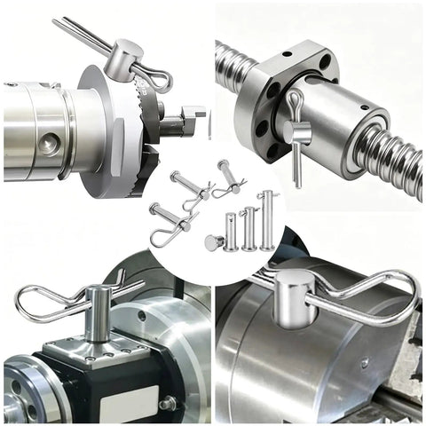 All Purpose Cotter Pin And Fastener Kit 200Pcs 13 Sizes Stainless Steel 304 Clevis Pins And R Clips Set in use on machinery