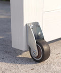 2 Pack Low Profile Anti Sag Caster Wheels Featuring Slick 360 Degree Swivel Action And Hassle Free Door Support Rollers detail close-up