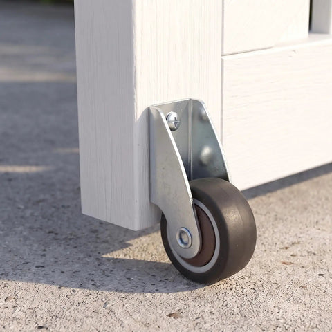2 Pack Low Profile Anti Sag Caster Wheels Featuring Slick 360 Degree Swivel Action And Hassle Free Door Support Rollers detail close-up