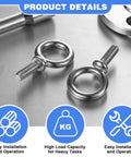 Stainless steel 304 eyebolts from 20 Pack Lifting Ring Shoulder Eye Bolts 3/8-16 X 1 Industrial Grade Eyebolts on table