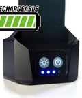 Close-up of rechargeable feature on Tri Mobile 2000 Lumen Area Work Light With Tripod Mount Three Panel LED Flood Light.