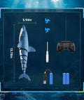 Remote Control Shark Toy With Realistic Dive Action For Pool And Bath Water Toy For Kids Blue Gift For Boys Age 6 Plus Totally Rad High Simulation Underwater Explorer with accessories and remote displayed