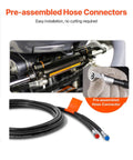 20ft Hydraulic Steering Hose Kit for Outboard Motors 2 Pack Leak Proof TPEE Hoses with pre-assembled connectors