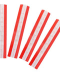 Rock Solid Clear Acrylic Piano Hinges 4 Pack Heavy Duty Continuous Door Strips with red borders, 45x300mm size for easy mounting.