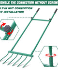Heavy Duty Garden Broadfork With Dual Handles, 59 Inch Long Steel Pitch Fork, 16 Inch Wide Broadfork With 6 Steel Tines shown