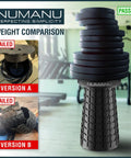 Weight comparison of three camping stools, showing Heavy Duty XXL Collapsible Camping Stool With Cushioned Carry Bag 3 In 1 as passed