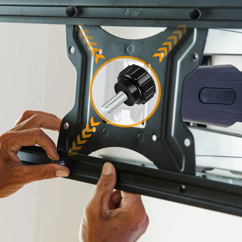 Tough As Nails M6 By 10 Millimeter Threaded Knurled Thumb Screws crafted from premium carbon steel fastening monitor mount securely.
