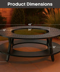 Must Have Fire Pit Surround Tabletop For Solo Stove Yukon Bonfire Ranger Tiki Outdoor Portable Protective Barrier dimensions